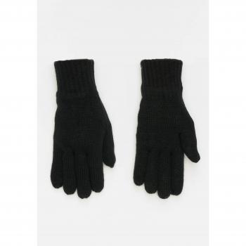 Brandit Black Knitted Full-Finger Gloves - Large
