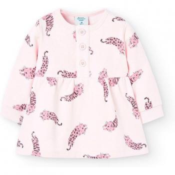 Vestido de felpa con estampado de felinos Boboli