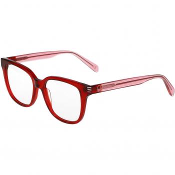 United Colors of Benetton 1104 200 Armazones para Mujer Rojas con lentes recetados de 52 mm