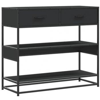 Mesa Consola Negra 90x35x80 cm de Madera Compuesta