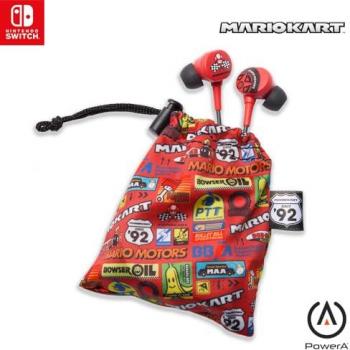 Auriculares Gaming con Cable PowerA Mario Kart Motors para Nintendo Switch - Rojo y Negro