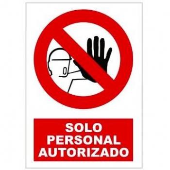 S21 Señalización PRR3010.G Señal solo personal autorizado, Multicolor