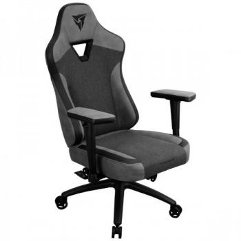 Silla para videojuegos ThunderX3 EAZE - Loft Black, diseño ergonómico, reposabrazos ajustables, soporte lumbar integrado, tapizado en tela transpirable, base de metal resistente, ruedas suaves para movilidad y altura regulable