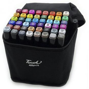 Set de 262 rotuladores en colores variados con doble punta - Negro