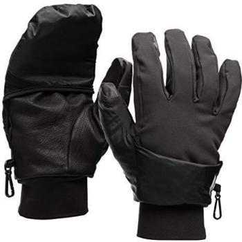 Black Diamond Wind Hood Softshell Warm and Weatherproof Gloves, Unisex Adulto, Smoke, X-Small