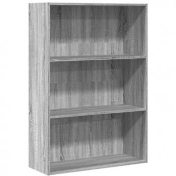 Estantería de madera de ingeniería gris Sonoma 80x30x114 cm