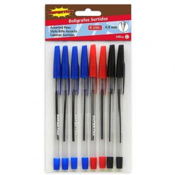 Bolígrafos 0.5mm - Surtido de Colores - 8 Unidades