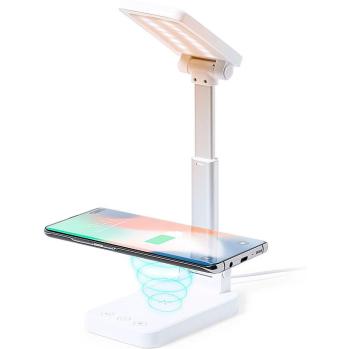 Lámpara Cargador Inalámbrico Multifunción 10W con Power Bank 3000mAh - Blanco