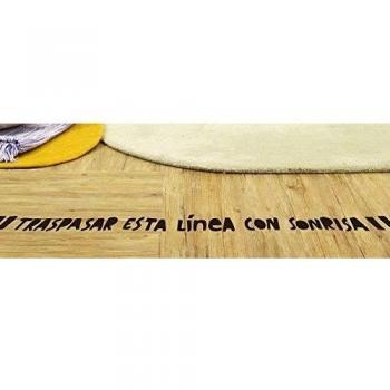 Chispum VIGRA074M - Vinilo decorativo, diseño Traspasar esta línea con sonrisa, 41 x 57,5 cm