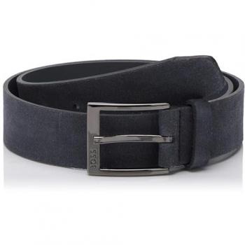 Hugo Boss Men's Elloy Dark Blue Leather Belt - Size 95 CM
