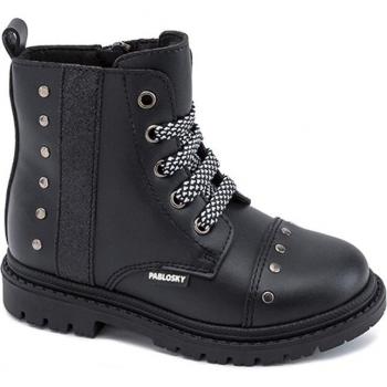 Botas Pablosky con Cremallera para Niñas, color negro, diseño cómodo y práctico, cierre de cremallera lateral para fácil puesta y retirada, suela antideslizante, material resistente y duradero