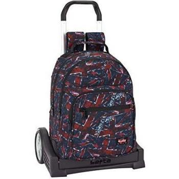 Blackfit8 Flags Mochila con carro ruedas Evolution, Trolley