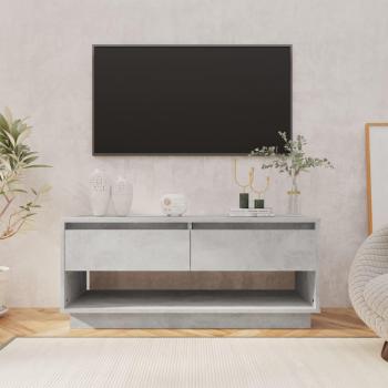 Mueble de TV gris hormigón 102x41x44 cm en aglomerado