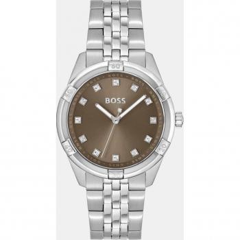 Reloj de mujer BOSS Rhea 1502699, analógico, cuarzo, correa de acero inoxidable, color verde