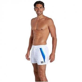 Speedo Leis 14 Wsht AM - Bañador de hombre blanco Blanco, azul Talla:extra-large