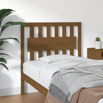Cabecero de cama de madera maciza de pino ámbar 95,5x4x100 cm