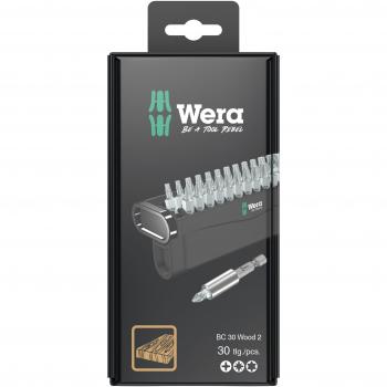 Juego de Bits Wera Bit-Check 30 Piezas para Madera, Phillips, Pozidriv y TORX
