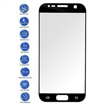 Todotumovil Protector de Pantalla Samsung Galaxy S7 Negro Completo 3D Cristal Templado Vidrio Curvo para movil