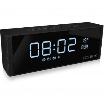 ICY BOX IB-SP101-BT Reloj Digital Negro - Radio