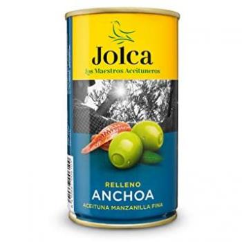 Aceitunas Rellenas de Anchoa 150g - Lata Jolca