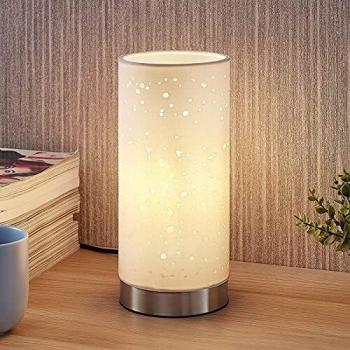 Lámpara de mesa blanca Umma con orificios decorativos