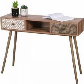 Consola Baobab Marrón - Estilo Escandinavo - 2 Tiradores - Dimensiones: 100 x 29 x 75 cm