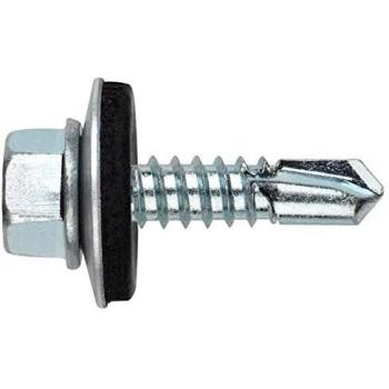Index ABE186310 - Tornillo punta broca DIN 7504-K zincado con arandela P-18 EPDM 6,3 x 100