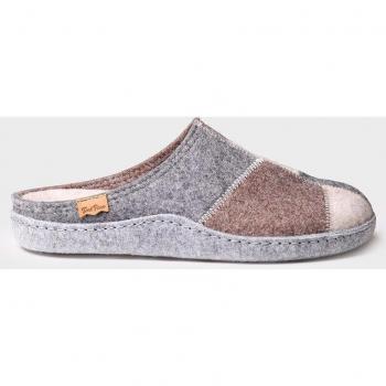 Zapatillas de casa para mujer Toni Pons Medi-JB Beige, fabricadas en España, alta calidad, cerradas, fieltro reciclado efecto patchwork