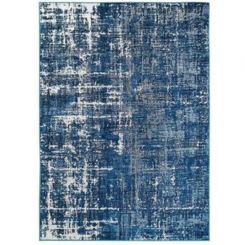Alfombra Vintage Azul Efecto Patinado 120 x 170 cm