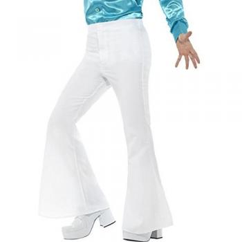 Pantalones de Campana Blancos para Hombre - Talla XL