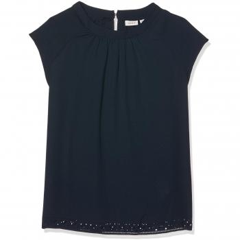 NAME IT Nkfikatie SS Top, Camiseta para Niñas, Azul