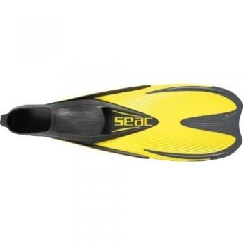 Seac Speed - Aleta con zapato cerrado, unisex, color amarillo, talla 26-28