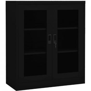 vidaXL Office Cabinet Black 90x40x105 cm Steel