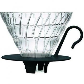 Hario VDGN02B - Cafetera Dripper V60, de cristal, 4 tazas, color negro