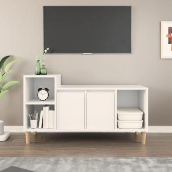 Mueble para TV madera contrachapada 100x35x55 cm blanco vidaXL