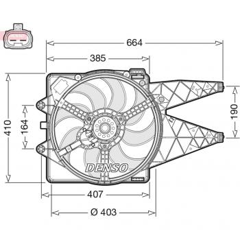 Ventilador de refrigeración de motor DENSO DER09309