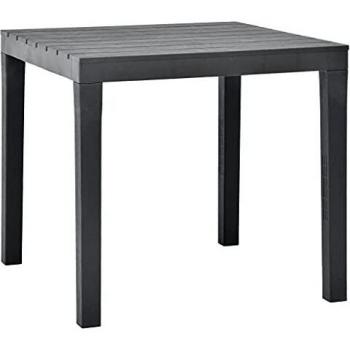 Ipae-Progarden Mesa Cuadrada Bali Antracita, 78x78x73h cm