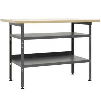 vidaXL Workbench Grey 120x60x85 cm Steel