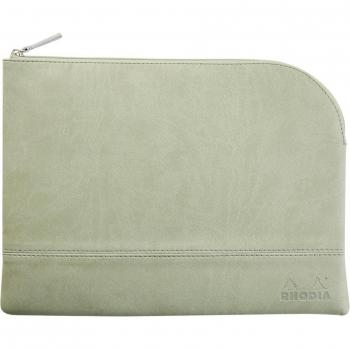 Rhodia 116733C - Bolsa con cremallera - Rhodiarama - Grande (L) - Verde celadón