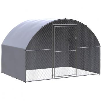 vidaXL Outdoor Chicken Coop 3x2x2 m Galvanised Steel