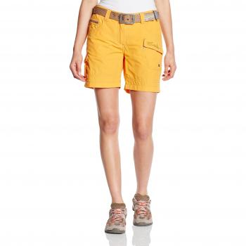 exxtasy Hanka - Pantalones cortos de mujer para actividades al aire libre, primavera/verano, mujer, color amarillo - ocre, tamaño 46 [DE 44]