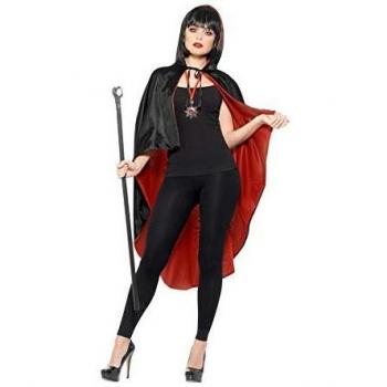 Smiffy's with Cape Kit de vampiro, capa reversible, color negro,