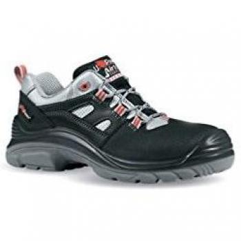 Zapato de seguridad U-POWER Corner talla 41 negro / gris / rojo cuero S3 SRC EN20345