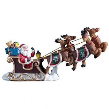 Figurita de Navidad - Papá Noel en su trineo (L 15.5 cm)