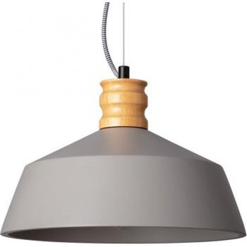 Lámpara Colgante de Hormigón y Madera Kukojoa Gris
