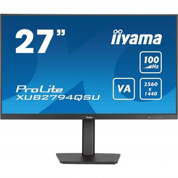 Iiyama ProLite XUB2794QSU-B6 27 WQHD VA LED Monitor with AMD FreeSync, Flicker-Free