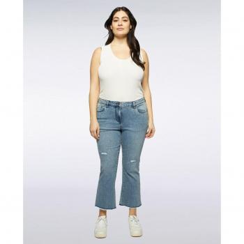 Vaquero campana kick flare con rotos y bajo desflecado