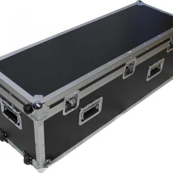 ProX XS-UTL7 48 Utility Flight Case with Low Profile Wheels, Silver on Black