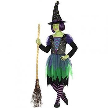 Atosa-17987 Disfraz Bruja 10-12, Color Verde, 10 a 12 años