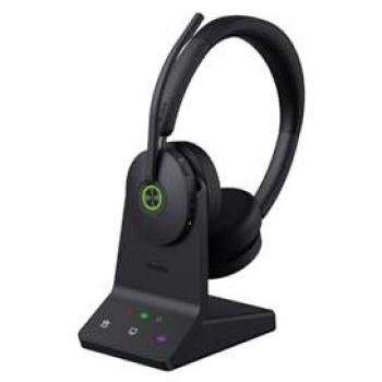 Auriculares Inalámbricos y con Cable Yealink WH68 UC - Cancelación Activa de Ruido, USB Tipo C, Bluetooth, Diadema Negra